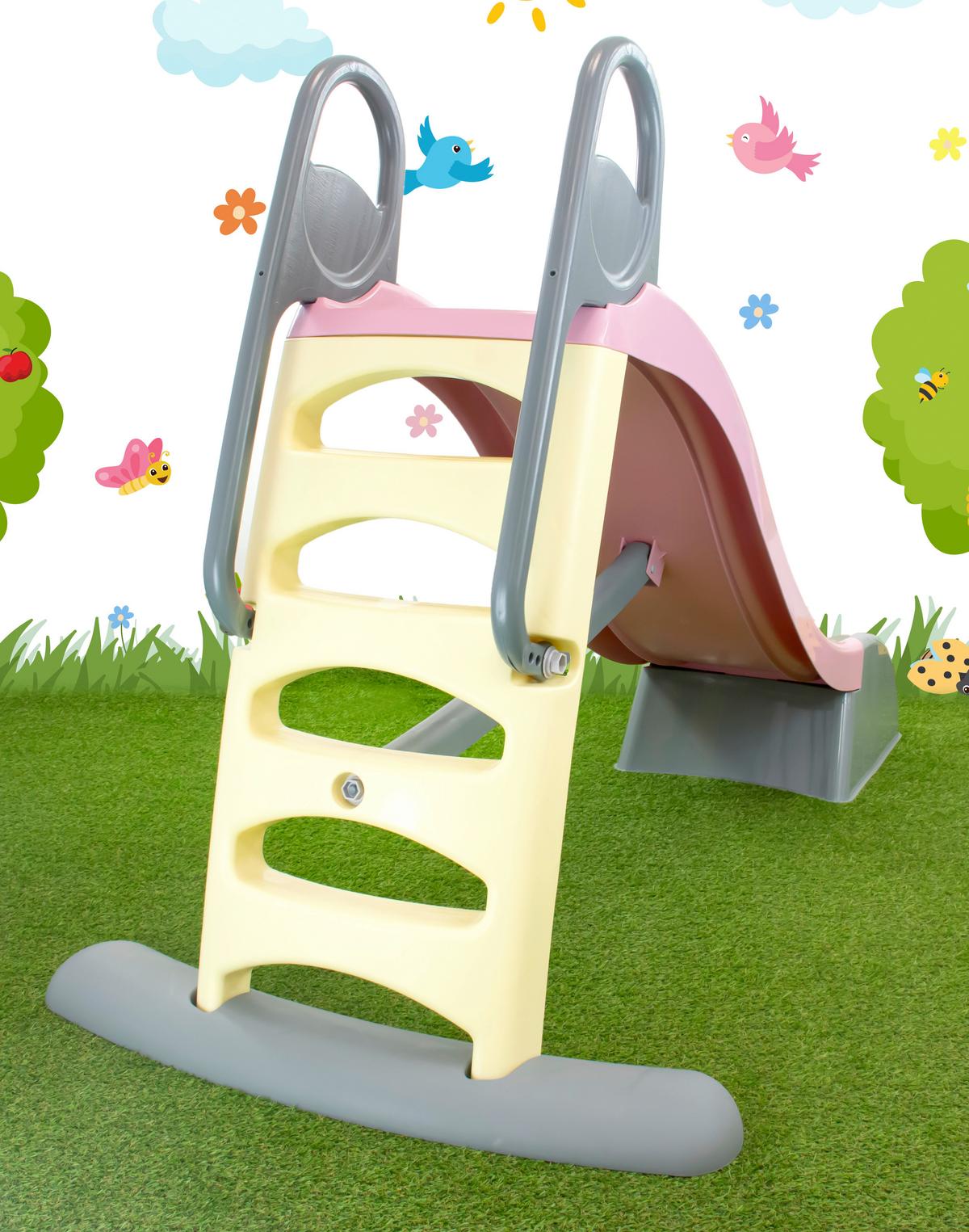 Kinderrutsche Large Slide Hellrosa - Hellrosa, KONVENTIONELL, Kunststoff (84,5/110/182cm)