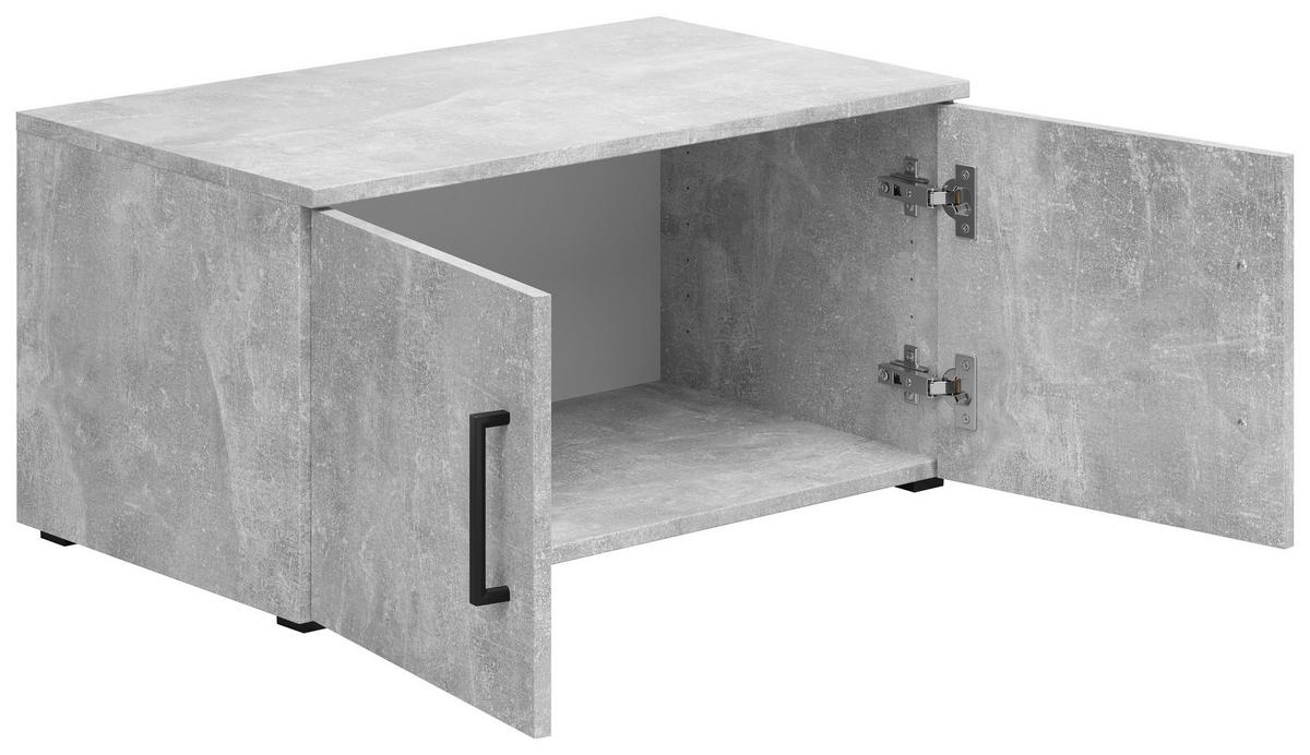 Aufsatzschrank Multistauraum Betonoptik - Schwarz/Grau, MODERN, Holzwerkstoff/Kunststoff (70/35/40cm) - Mömax