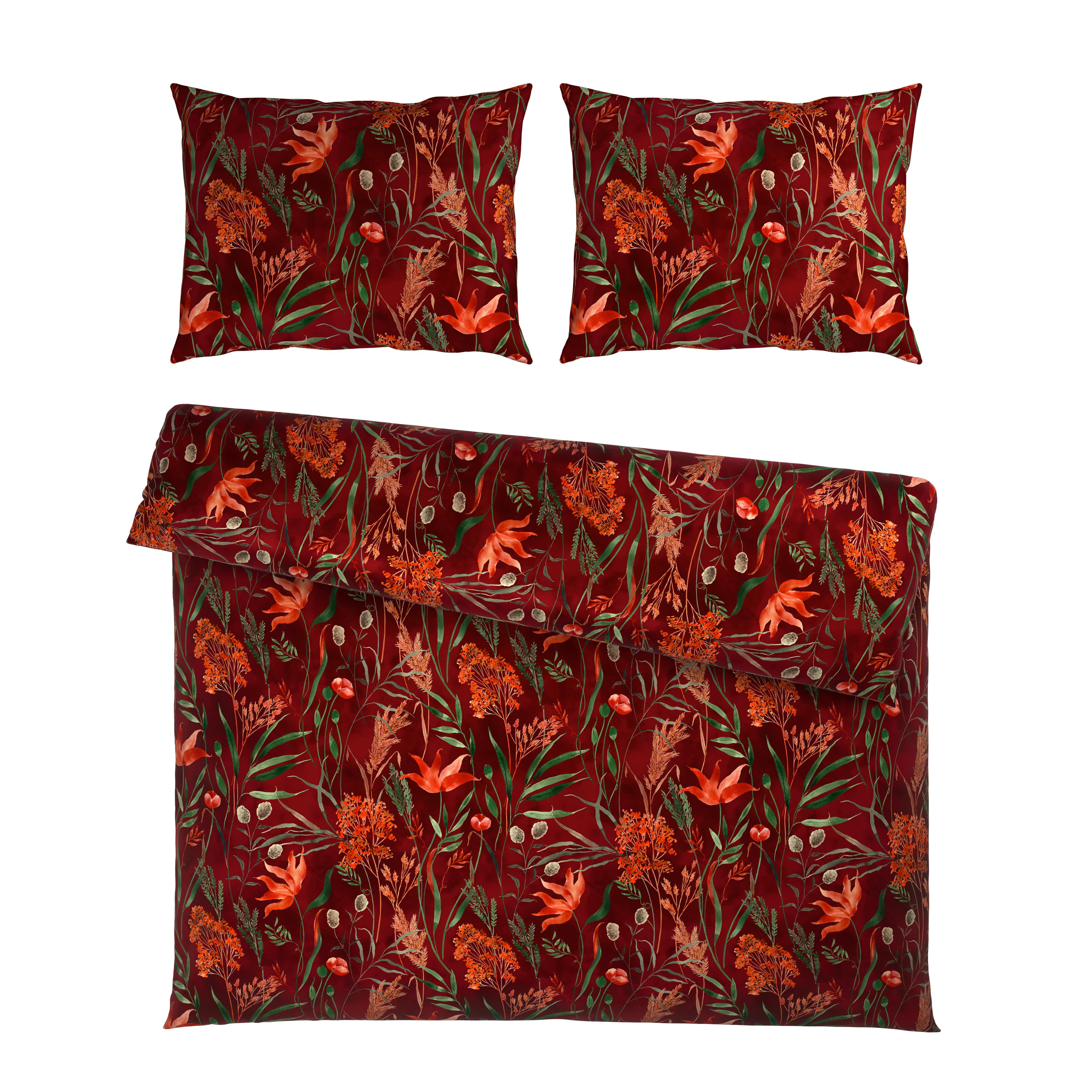 Bettwäsche Nora XXL Rot ca. 200x220cm - Rot, MODERN, Textil (200/220cm) - Mömax