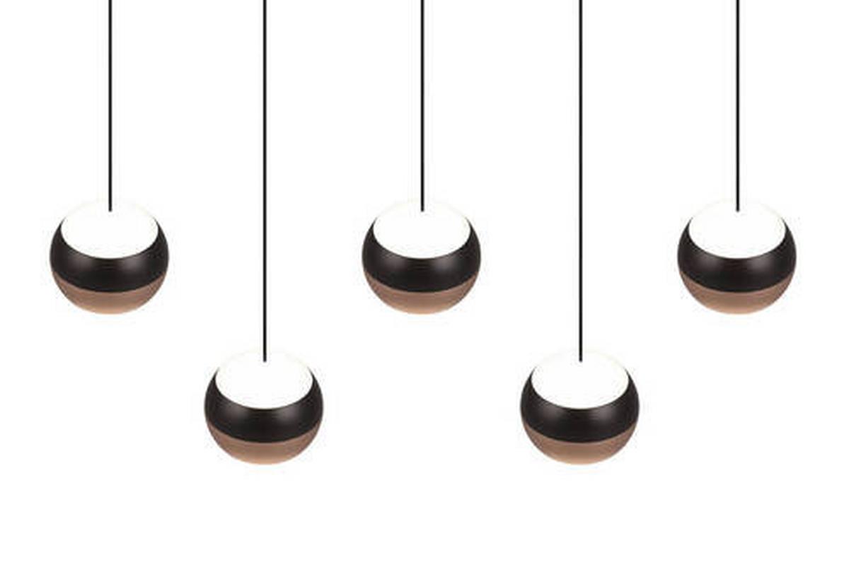 LAMPA WISZĄCA LED 344410532 ORBIT - czarny, Design, metal (100/10,5/200cm)