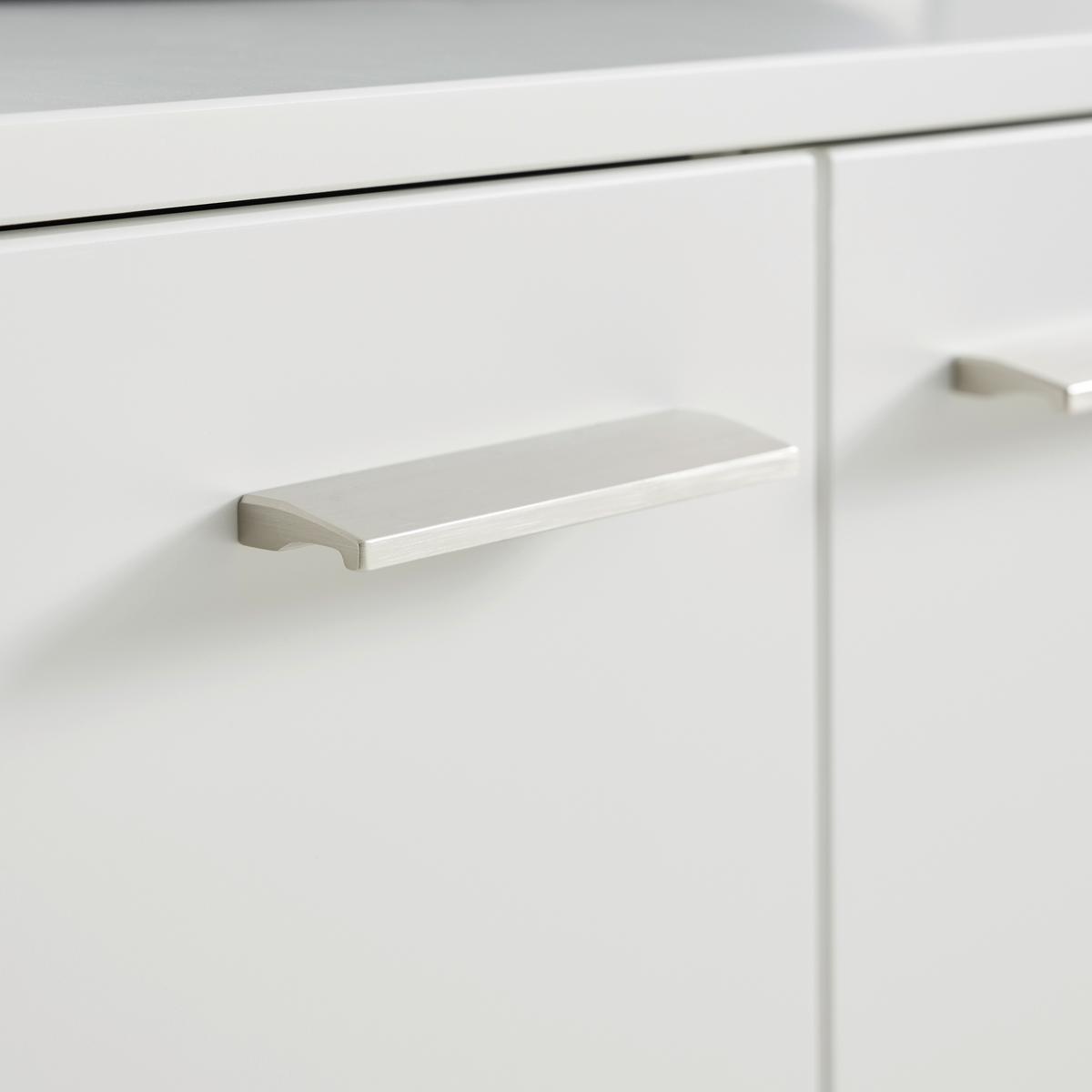 Sideboard Studio 11 in Weiss/Eichefarben - Chromfarben/Weiss, Modern, Glas/Holzwerkstoff (220/85/45cm) - Premium Living