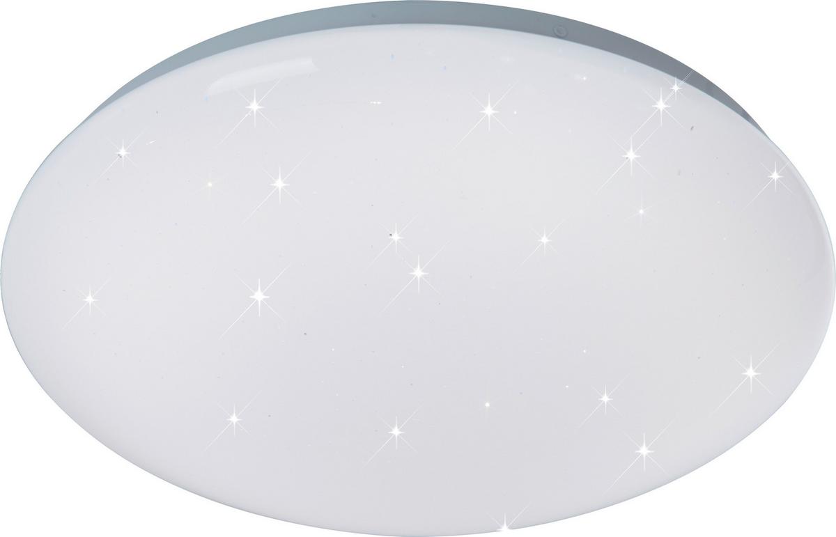 Stropna Led-svetilka Starlight, Okrogla, 12,5 W - bela, Konvencionalno, kovina/umetna masa (29/9,5cm) - Mömax