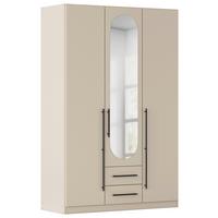 Drehtürenschrank Champagnerfarben - Champagner/Schwarz, Konventionell, Holzwerkstoff/Metall (136/210/54cm) - Mömax