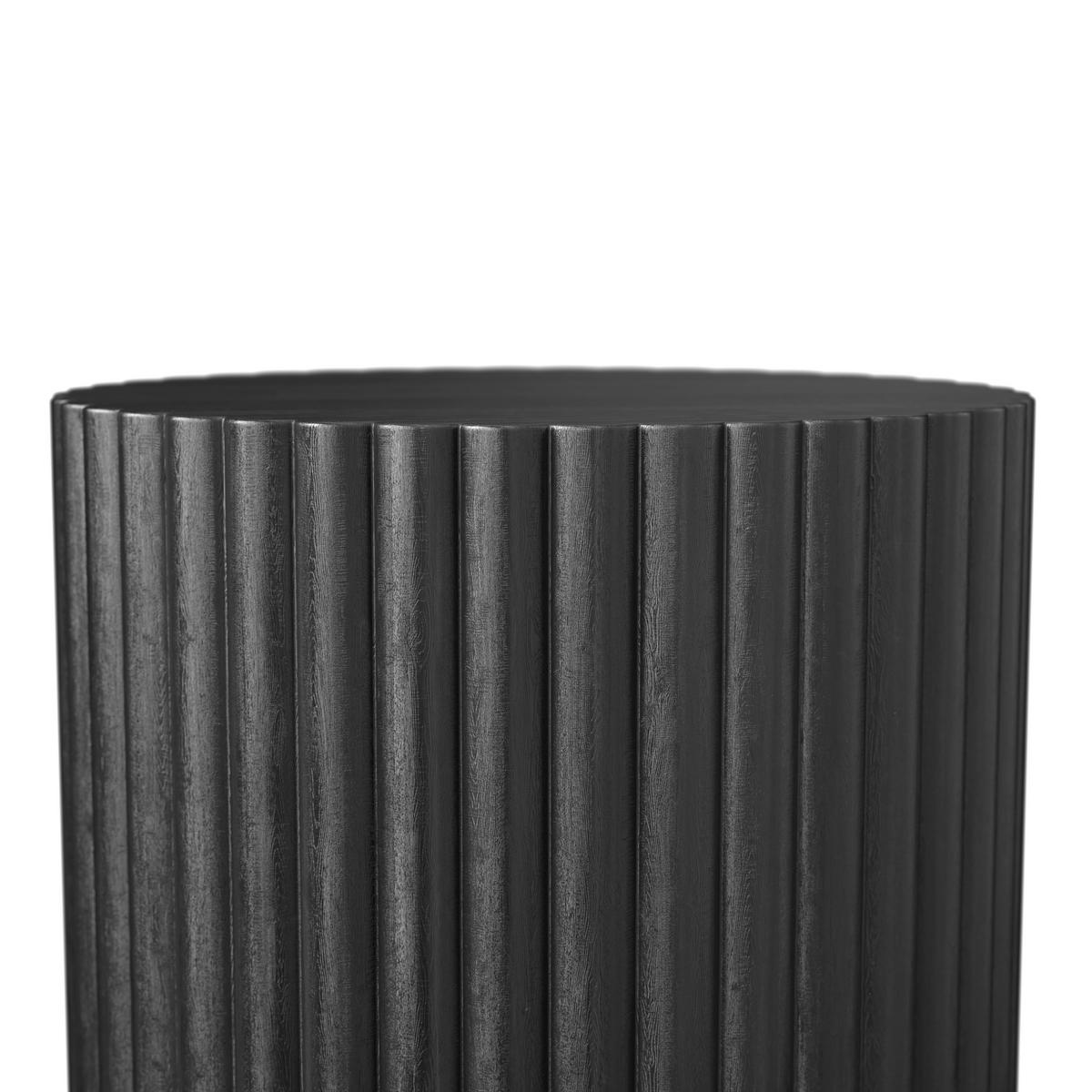 Couchtisch Zelia Schwarz MDF - Schwarz, MODERN, Glas/Holz (80/45cm) - Bessagi Home