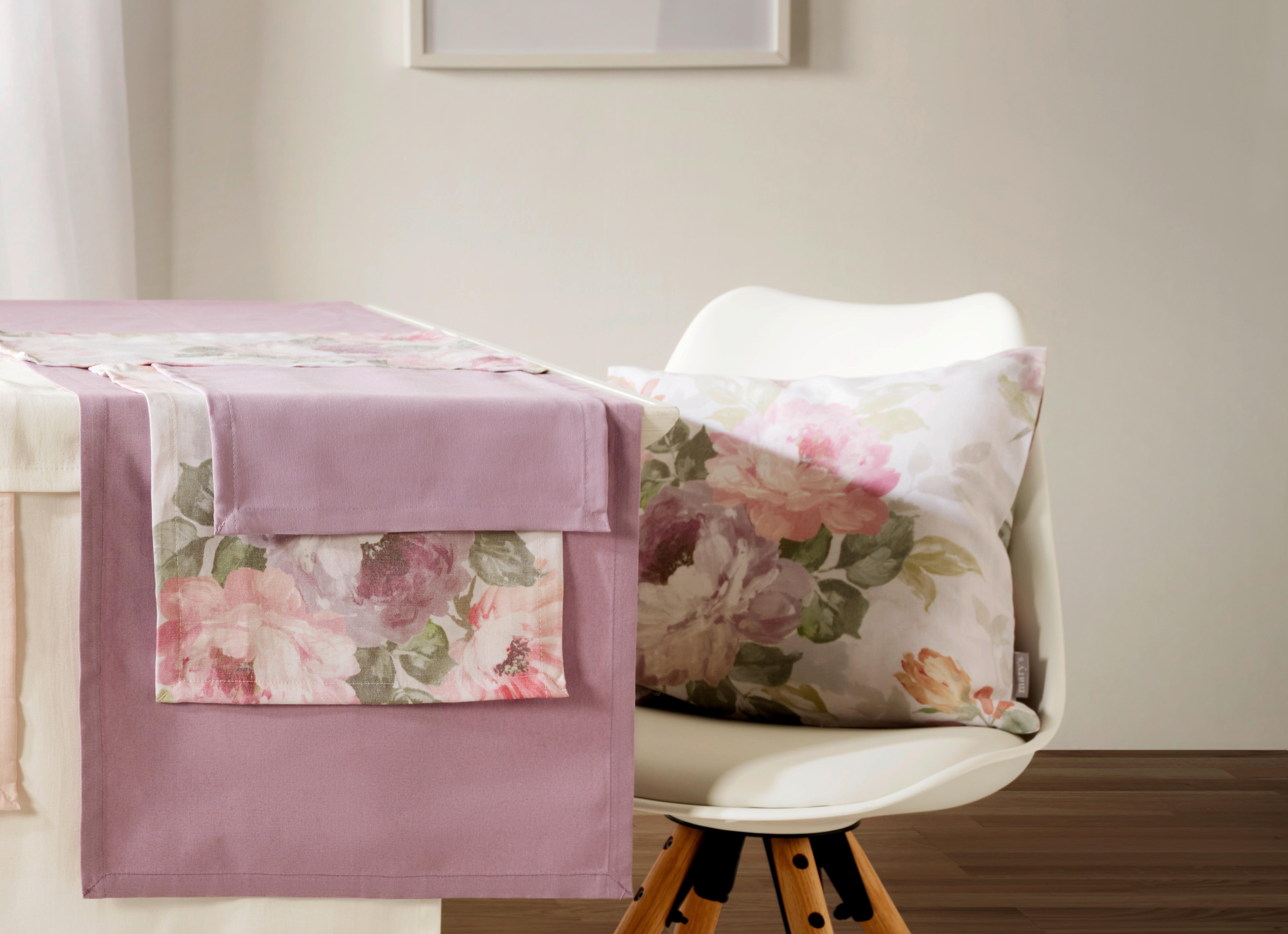 Tischläufer Steffi Uni Mauve ca. 45x150cm - Mauve, KONVENTIONELL, Textil (45/150cm) - Mömax