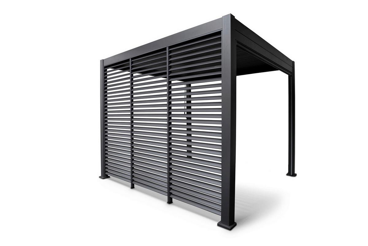 Pavillon-Seitenteil Deluxe ca. 113x240 cm Anthrazit - Anthrazit, MODERN, Metall (113,3/240/10cm) - Gardenson
