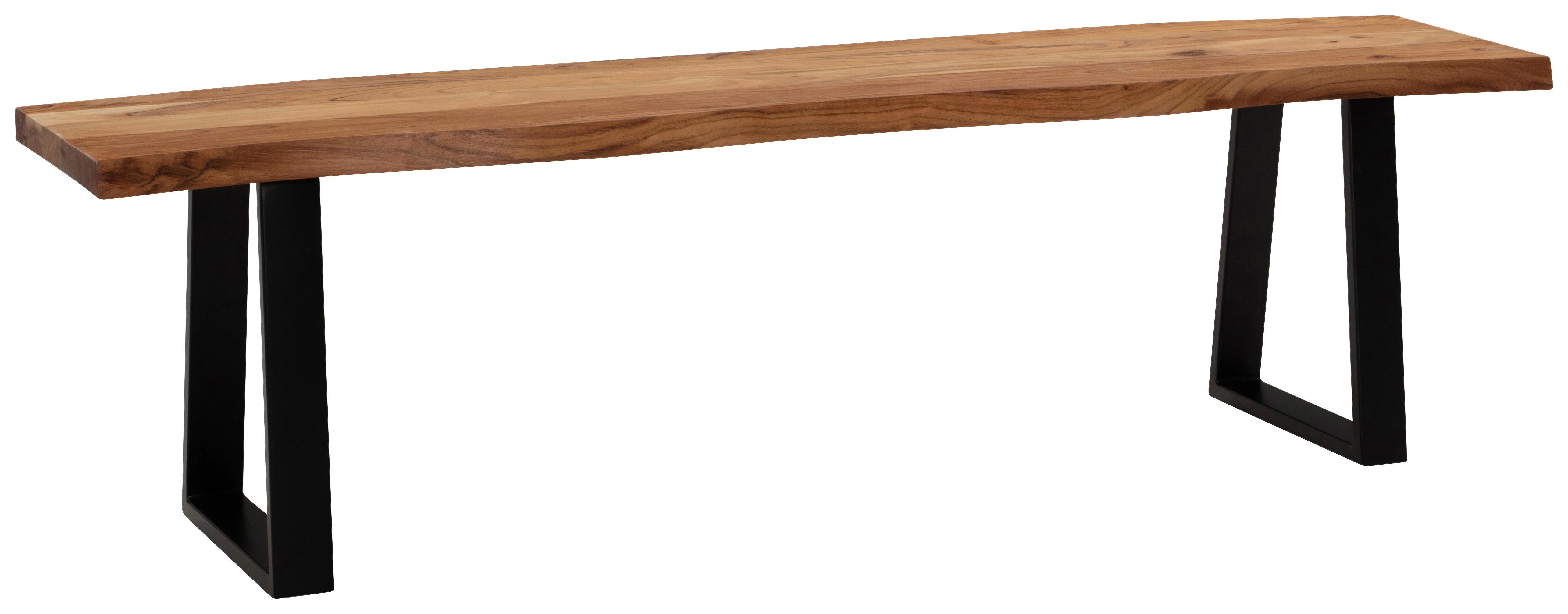 SITZBANK WL7.291 - Schwarz/Akaziefarben, Modern, Holz/Metall (160/45,5/40cm) - MID.YOU