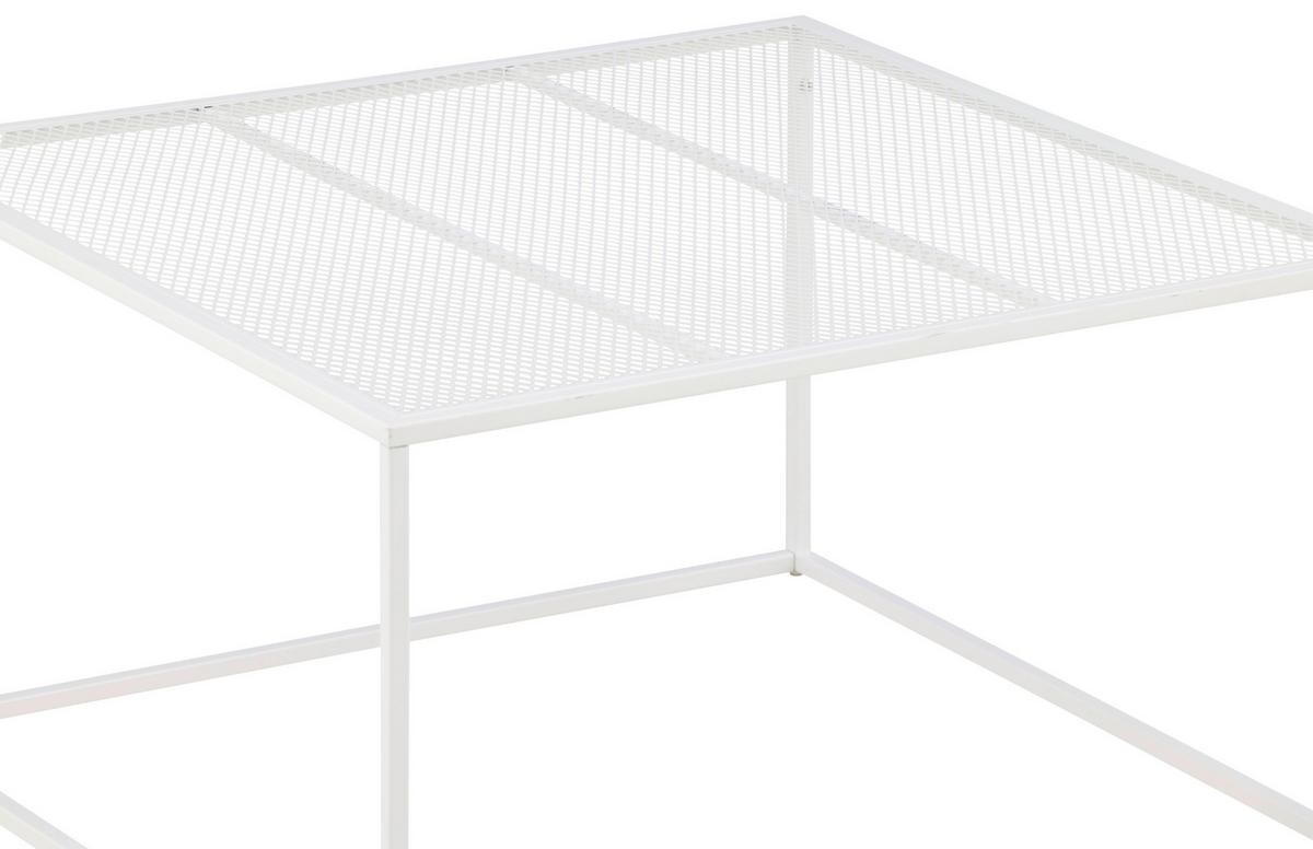COUCHTISCH NETZ - Weiß, Design, Metall (80/80/45cm) - Livetastic