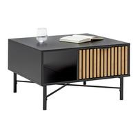 Couchtisch Madrid Naturfarben/Schwarz - Schwarz/Naturfarben, MODERN, Holz/Metall (70/70/43cm) - Mömax