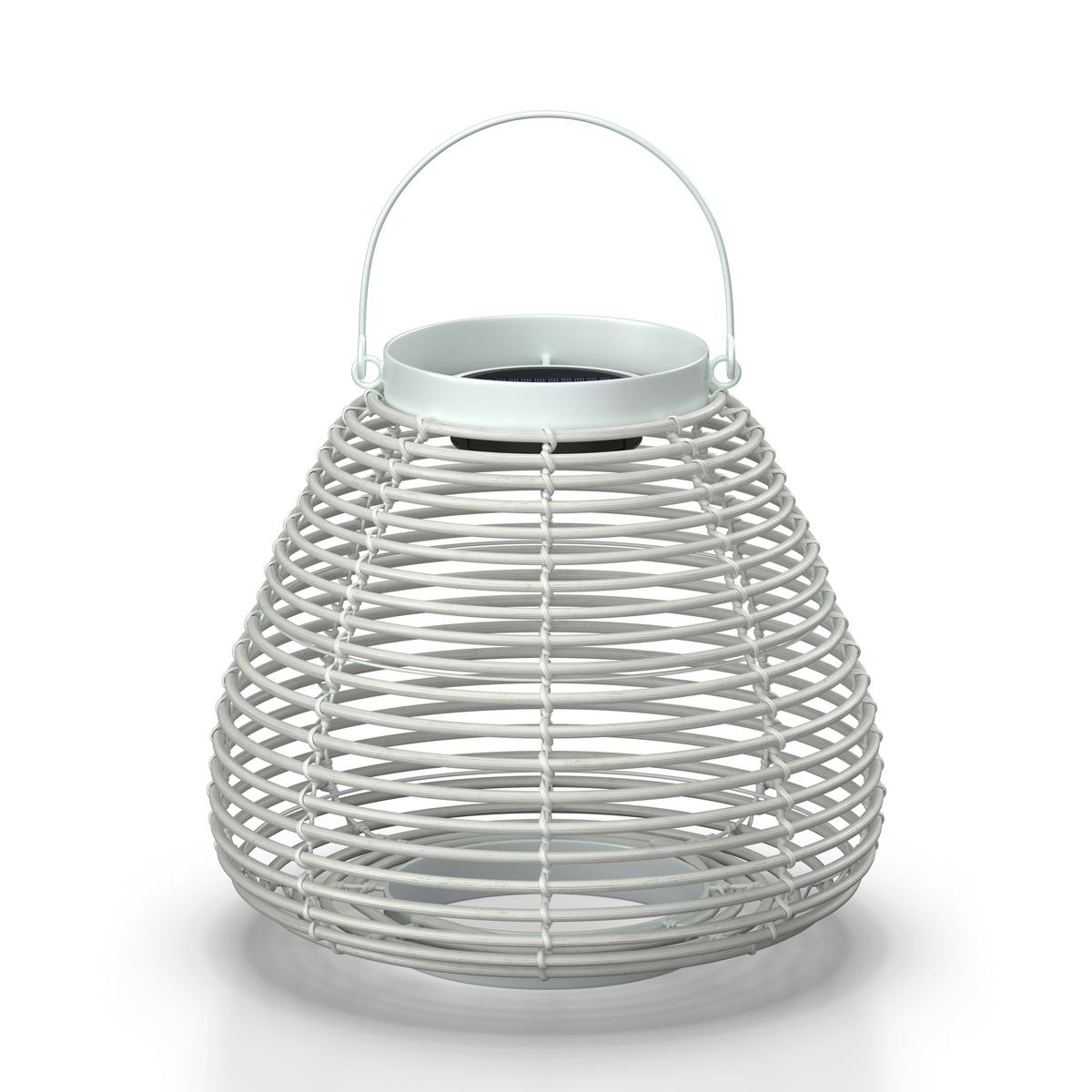 Solarleuchte Anina Weiß Metall/Kunststoff - Weiß, MODERN, Kunststoff/Metall (36/35/36cm) - Bessagi Garden