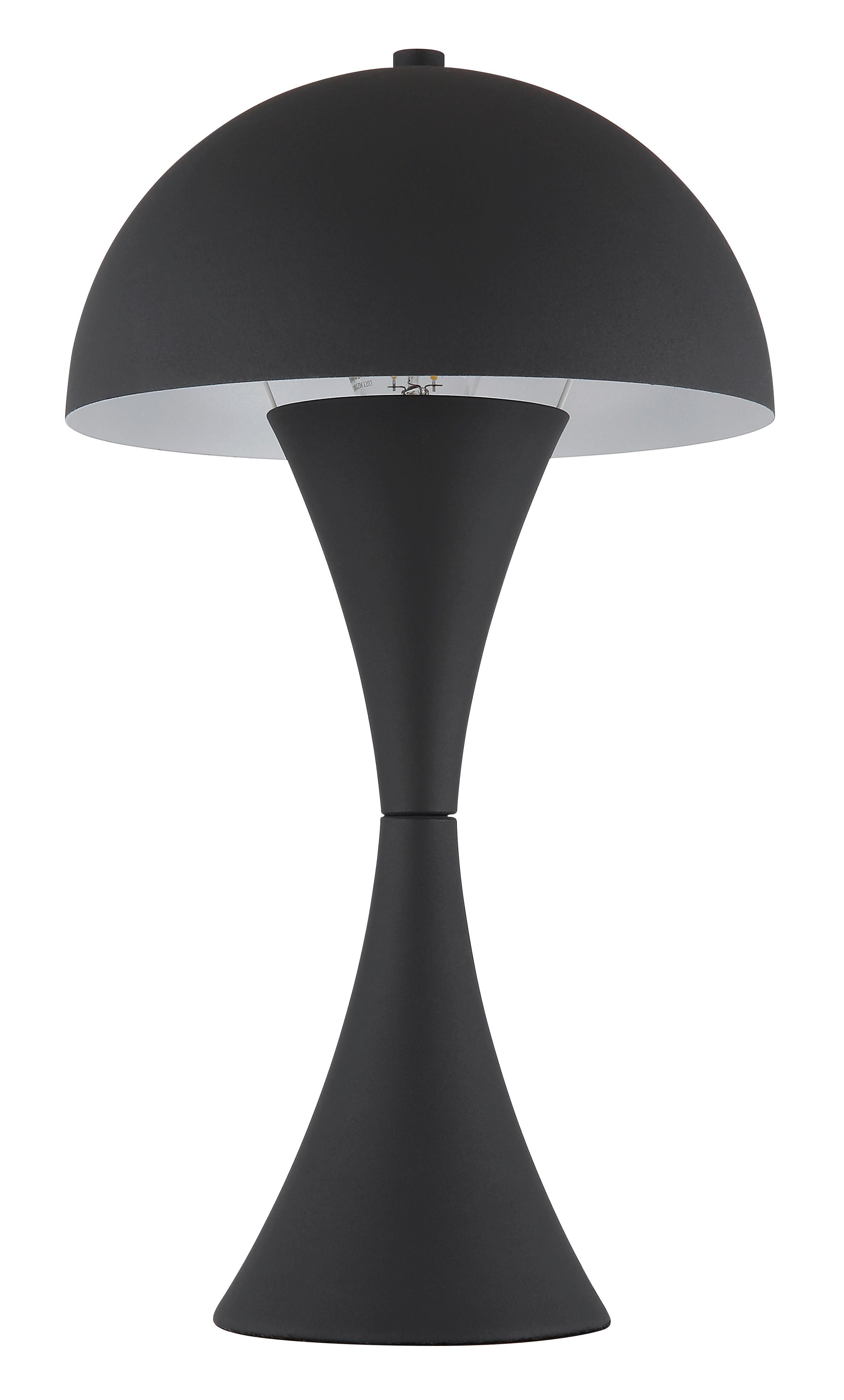 TISCHLEUCHTE 21028S - Schwarz, Design, Kunststoff/Metall (20/36,1cm) - Globo