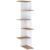 Eckregal BALOS XL Weiß ca. 37x140x37 cm - Honigeiche/Weiß, LIFESTYLE, Holzwerkstoff (37/140/37cm) - MID.YOU
