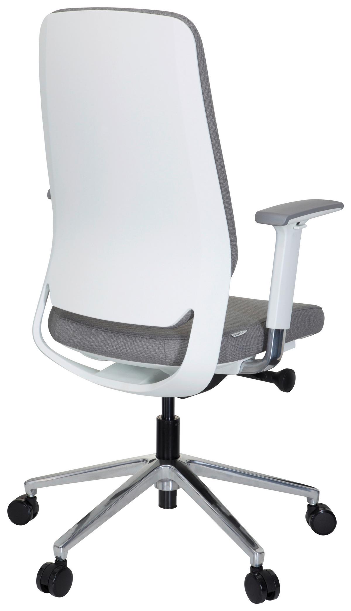 Pisarniški Stol Chiaro T4 White, Siva - siva/bela, Moderno, kovina/umetna masa (56/131/67cm) - MID.YOU