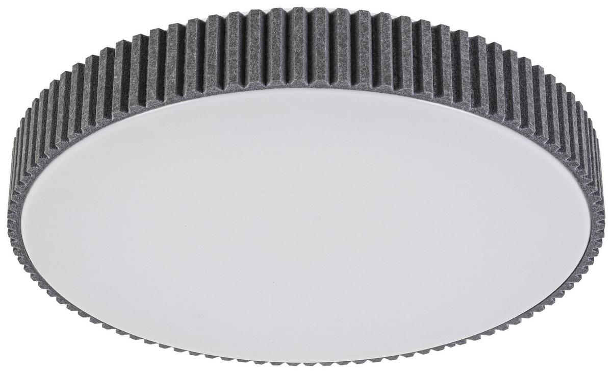 Led Stropna Svjetiljka Filzi - bijela/siva, Moderno, metal/tekstil (40/8,5cm) - Mömax