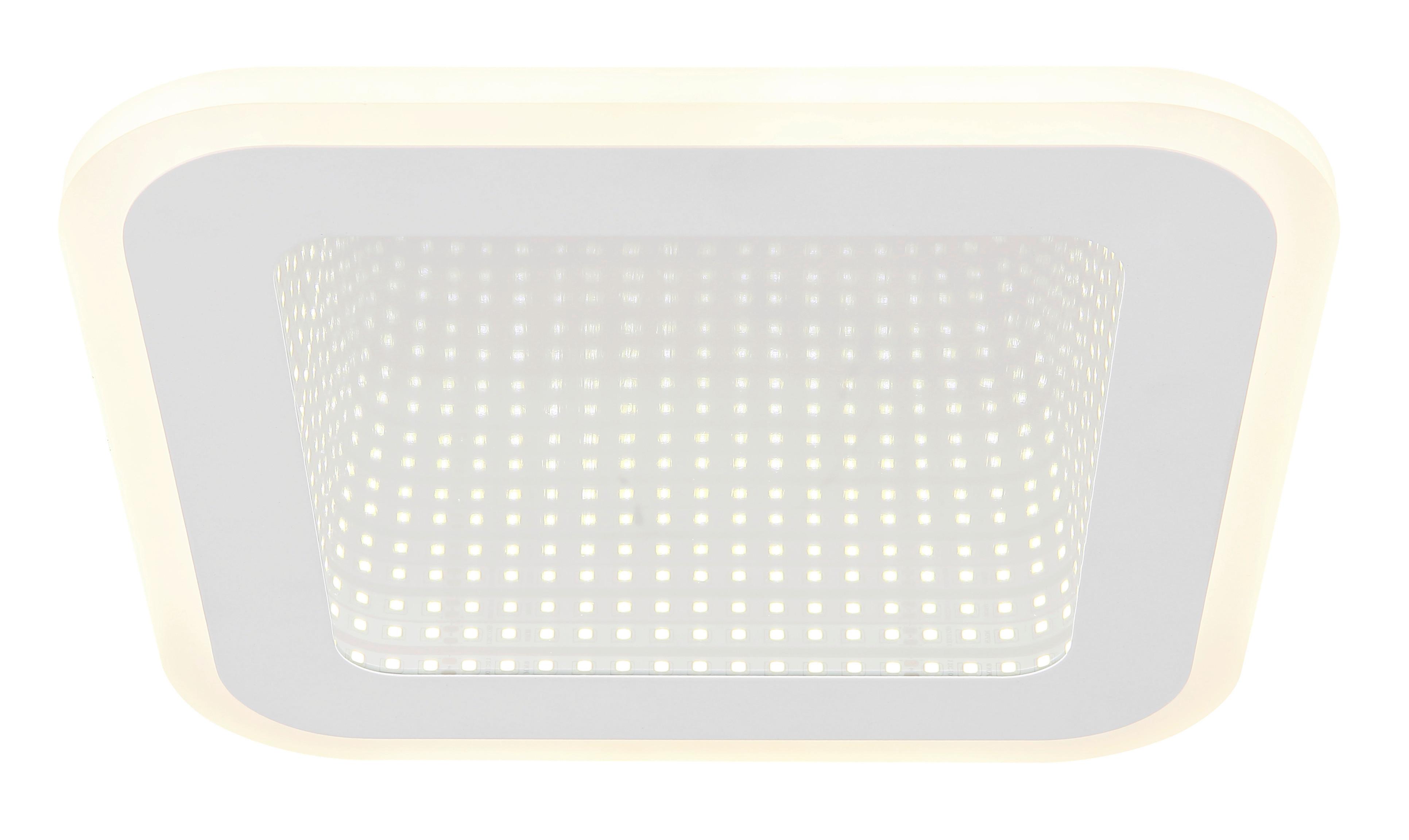 LED-Deckenleuchte Lamela Opal/Weiß max. 12 Watt - Opal/Weiß, Design, Kunststoff/Metall (23/23/4cm) - Globo