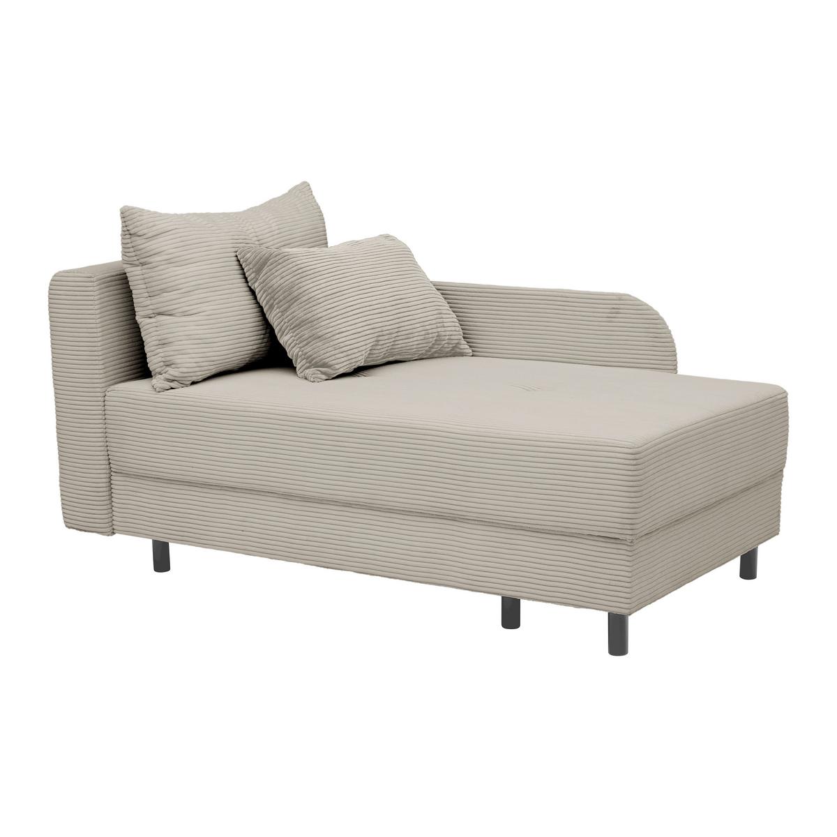 Liege Nova Perlmutt - Perlmutt/Schwarz, MODERN, Holz/Textil (85/62/145cm) - Mömax