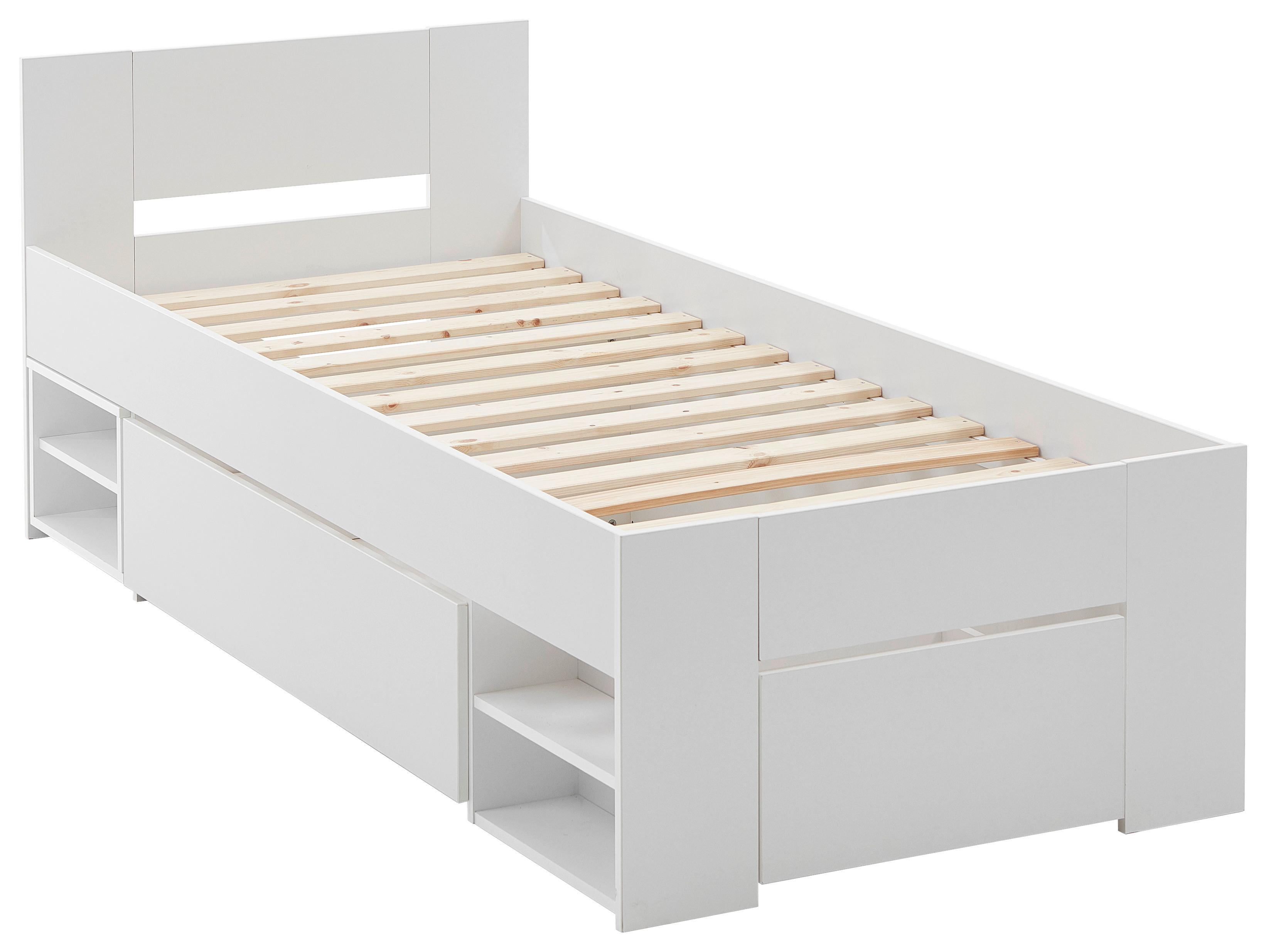 SÄNG AZURRO 2-90 - vit, Modern, trämaterial (90/200cm) - Mömax