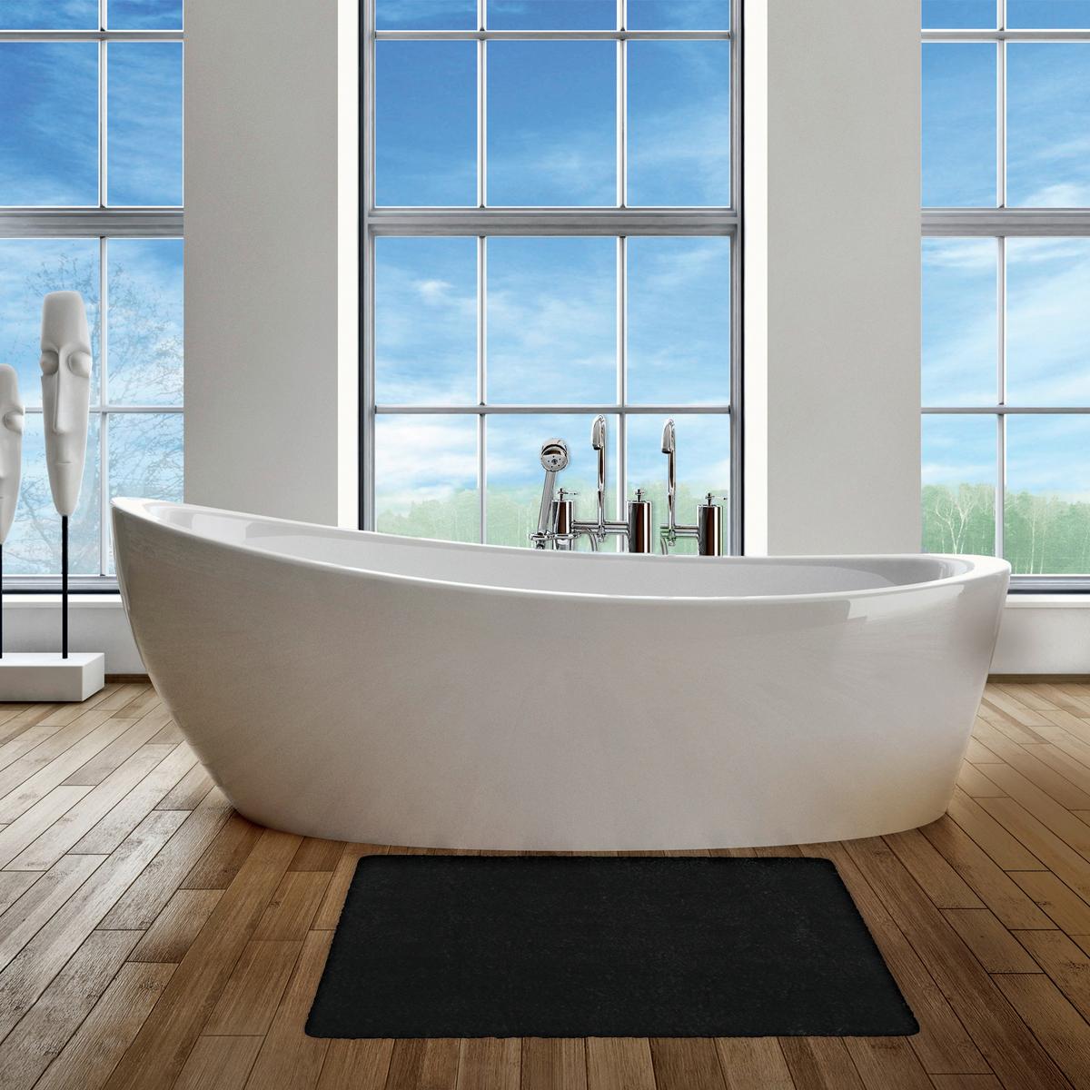 Badteppich 140872 - Schwarz, Konventionell (70/50cm) - Spirella