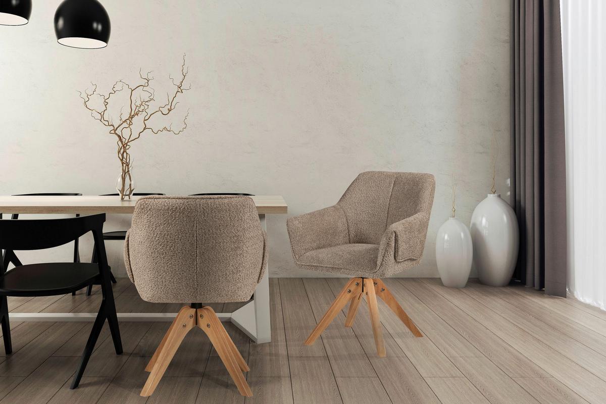 Karosszék Dian 225 - taupe, Modern, textil/fa (60/86,5/63,5cm) - Kayoom
