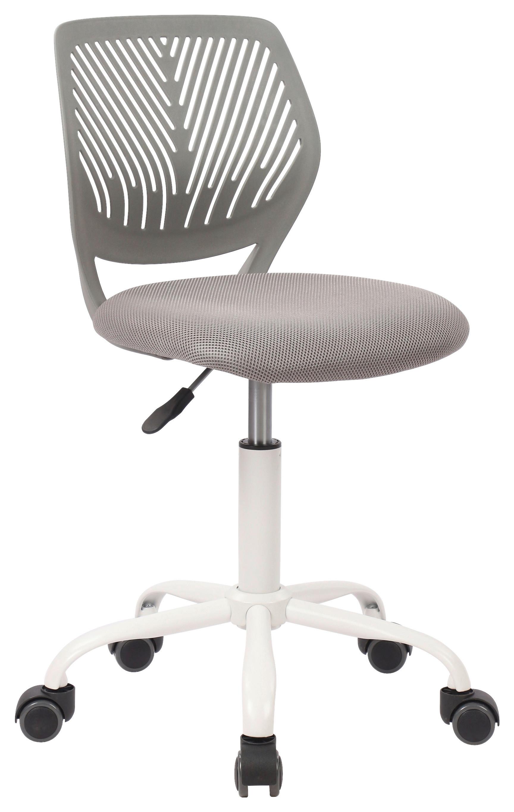 Jugenddrehstuhl Kira Grau ca. 40x87x44cm - Weiß/Grau, MODERN, Holz/Kunststoff (40/87/44cm) - Mömax