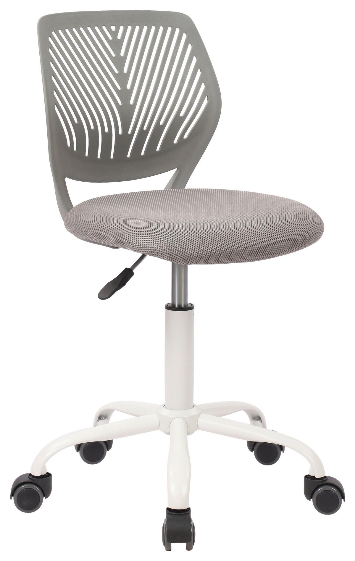 Jugenddrehstuhl Kira Grau ca. 40x87x44cm - Weiß/Grau, MODERN, Holz/Kunststoff (40/87/44cm) - Mömax