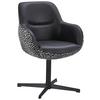 STOL MED ARMSTÖD LEONA - vit/svart, Design, metall/textil (61/87/63cm) - Mömax