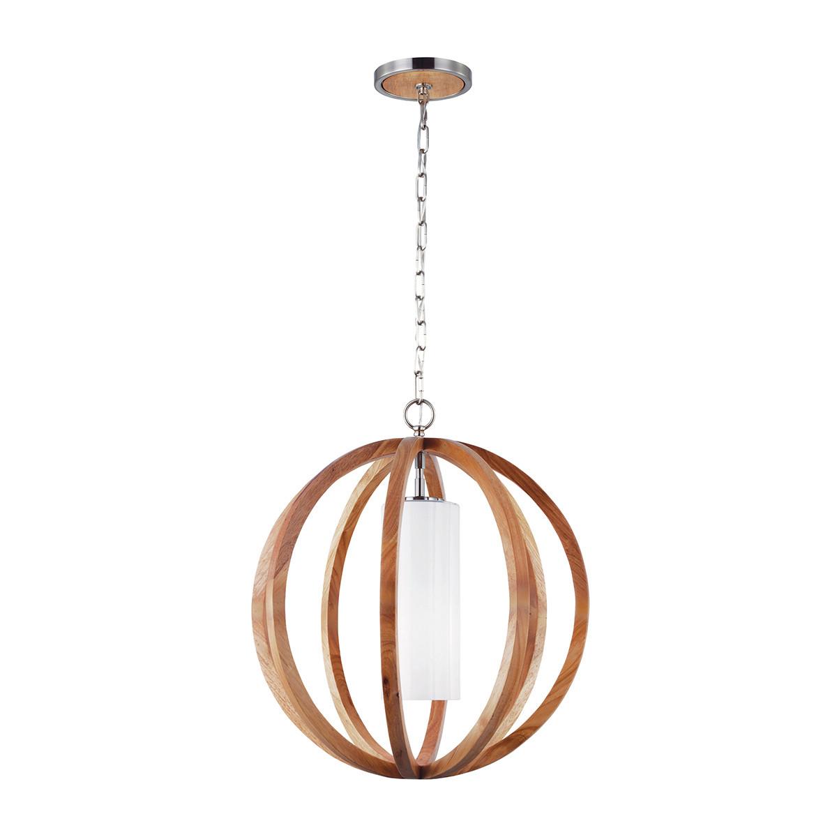 Viseća Svjetiljka  Allier Fe-Allier-P-S-Lw - boje hrasta, Natur, staklo/drvo (52.1/71.8cm) - Elstead Lighting