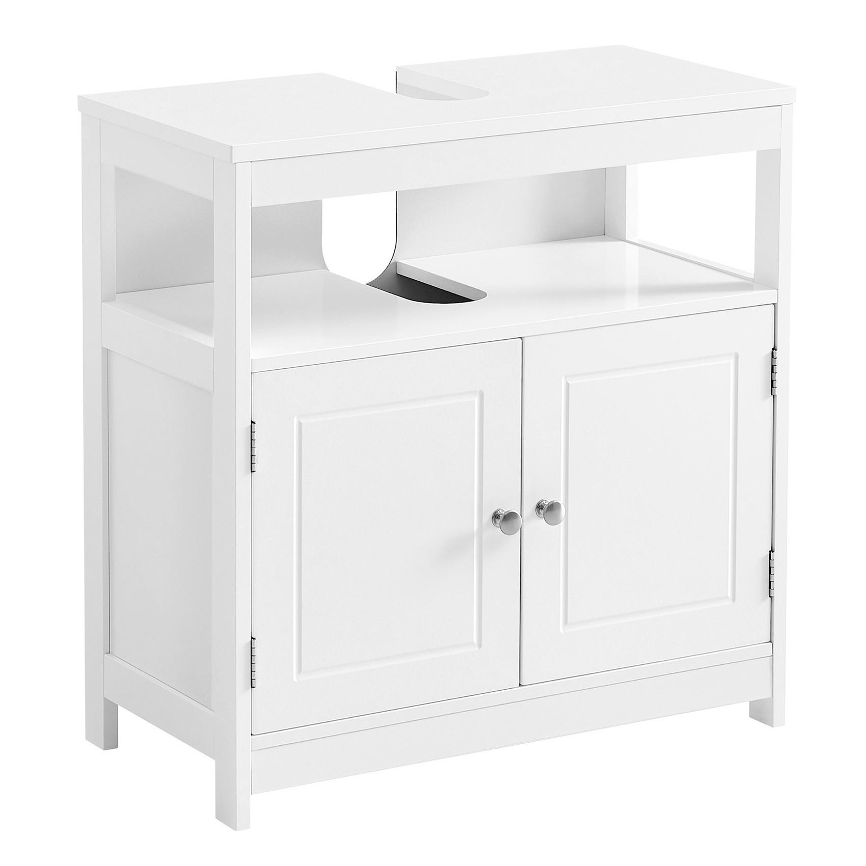 WASCHBECKENUNTERSCHRANK WASHBASIN CABINET - Weiß, MODERN, Holzwerkstoff/Metall (60/60/30cm) - MID.YOU