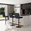 BARHOCKER CAJA - Schwarz, MODERN, Holz/Textil (47/87-107/49cm) - Bessagi Home