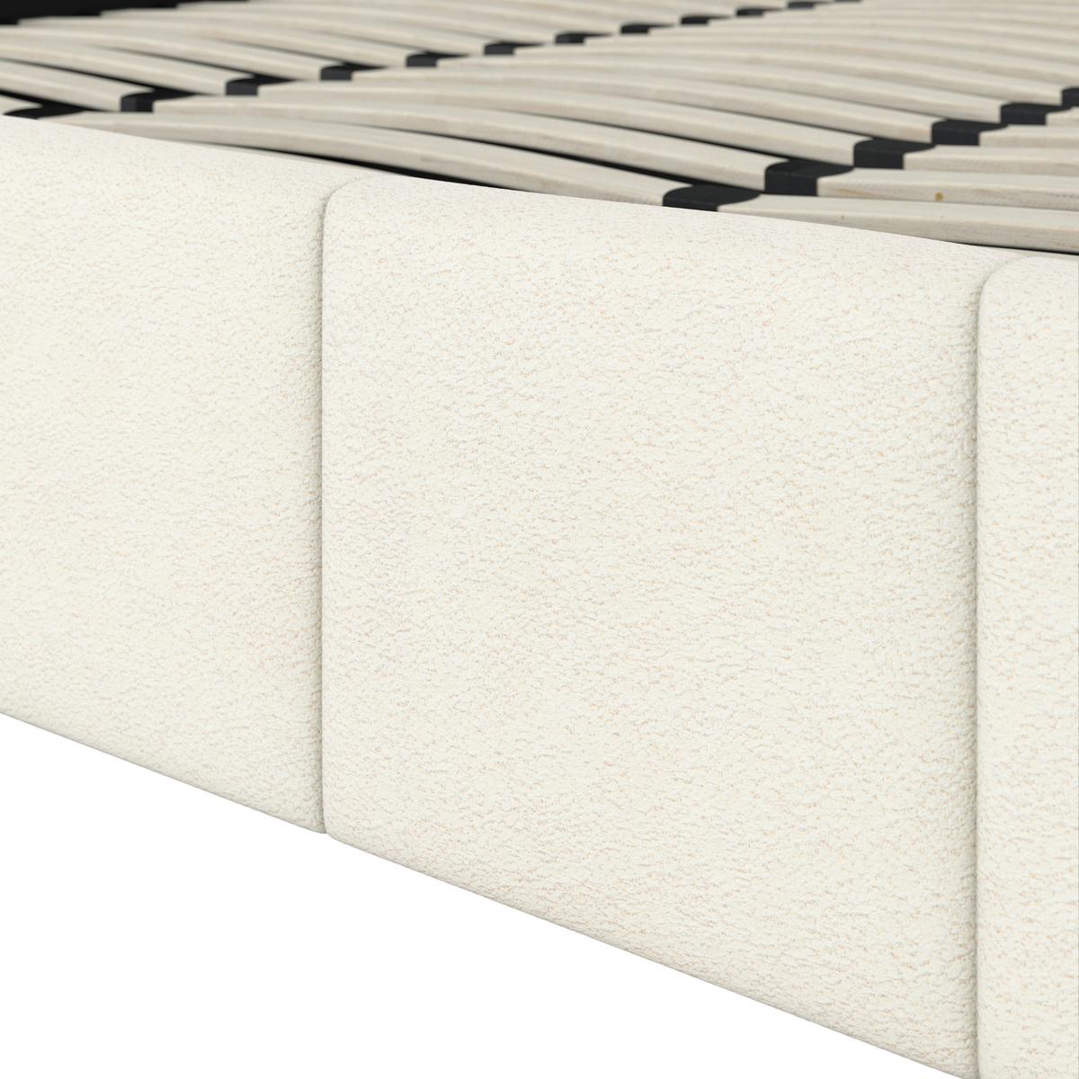 Tapecirani Krevet Mila - crna/boje bjelokosti, Moderno, drvni materijal/metal (180/200cm) - Bessagi Home