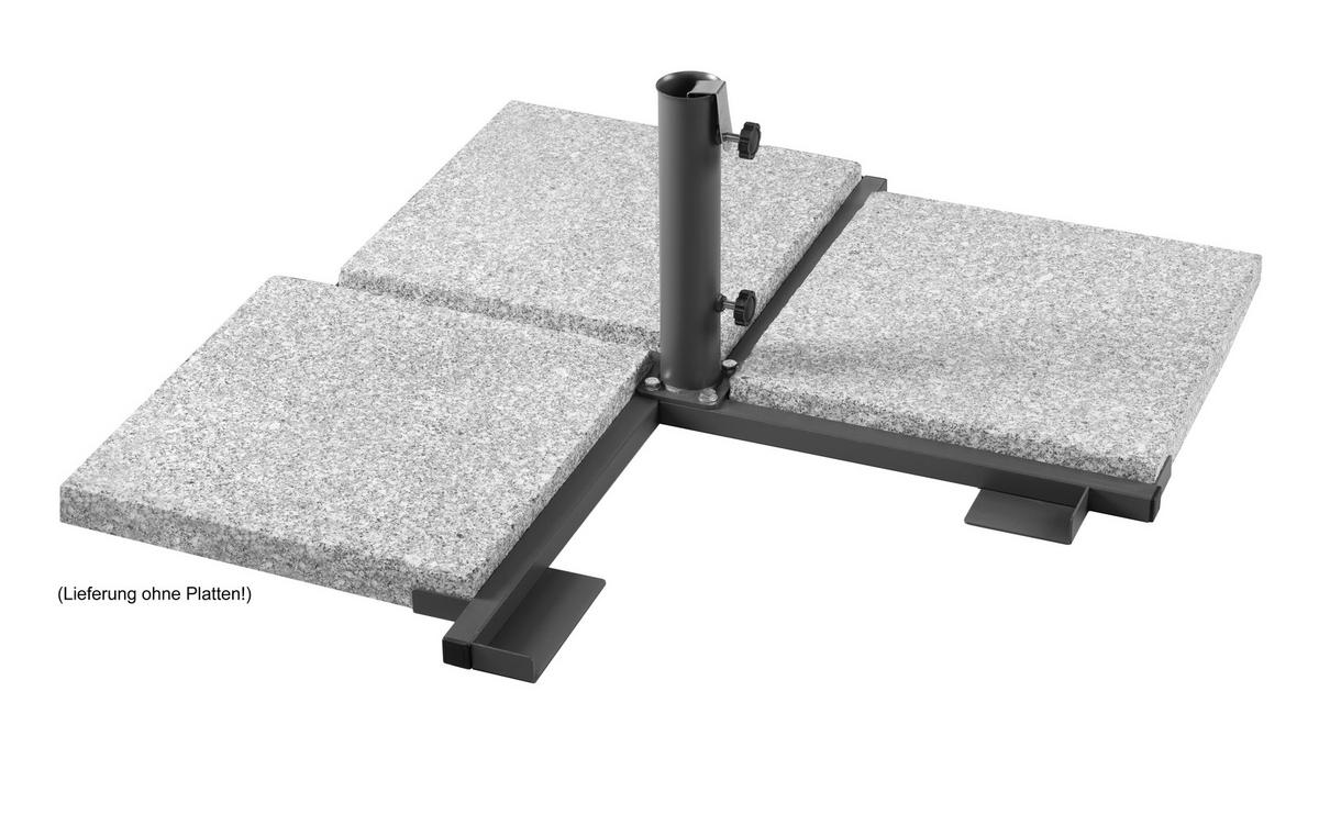 Schneider Schirmständer Plattenständer Plus Anthrazit - Anthrazit, Basics, Metall - Schneider