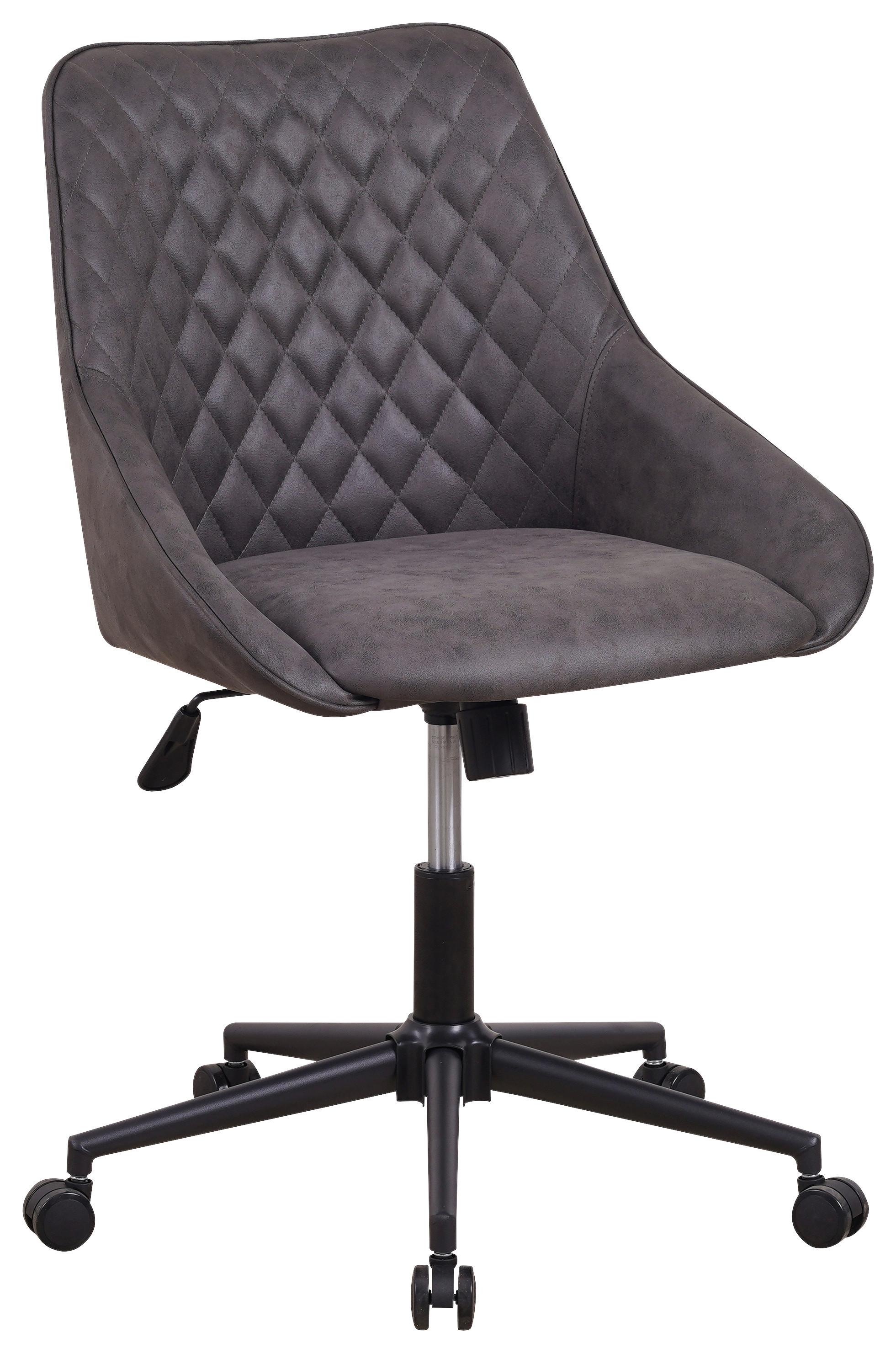 Drehstuhl Kayne ca. 60x84 cm Anthrazit - Anthrazit/Schwarz, KONVENTIONELL, Textil/Metall (60/84/64,5cm) - MID.YOU