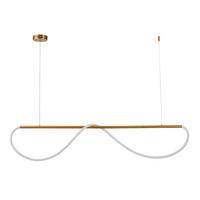 Led-hängeleuchte Lp-2345/1p M Gd Meleca M Gold - Goldfarben, Design, Metall (160/15/130cm)