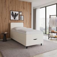 Box Ágy Krém Vida - elefántcsont, Modern, textil/fa (90/200cm) - Bessagi Home