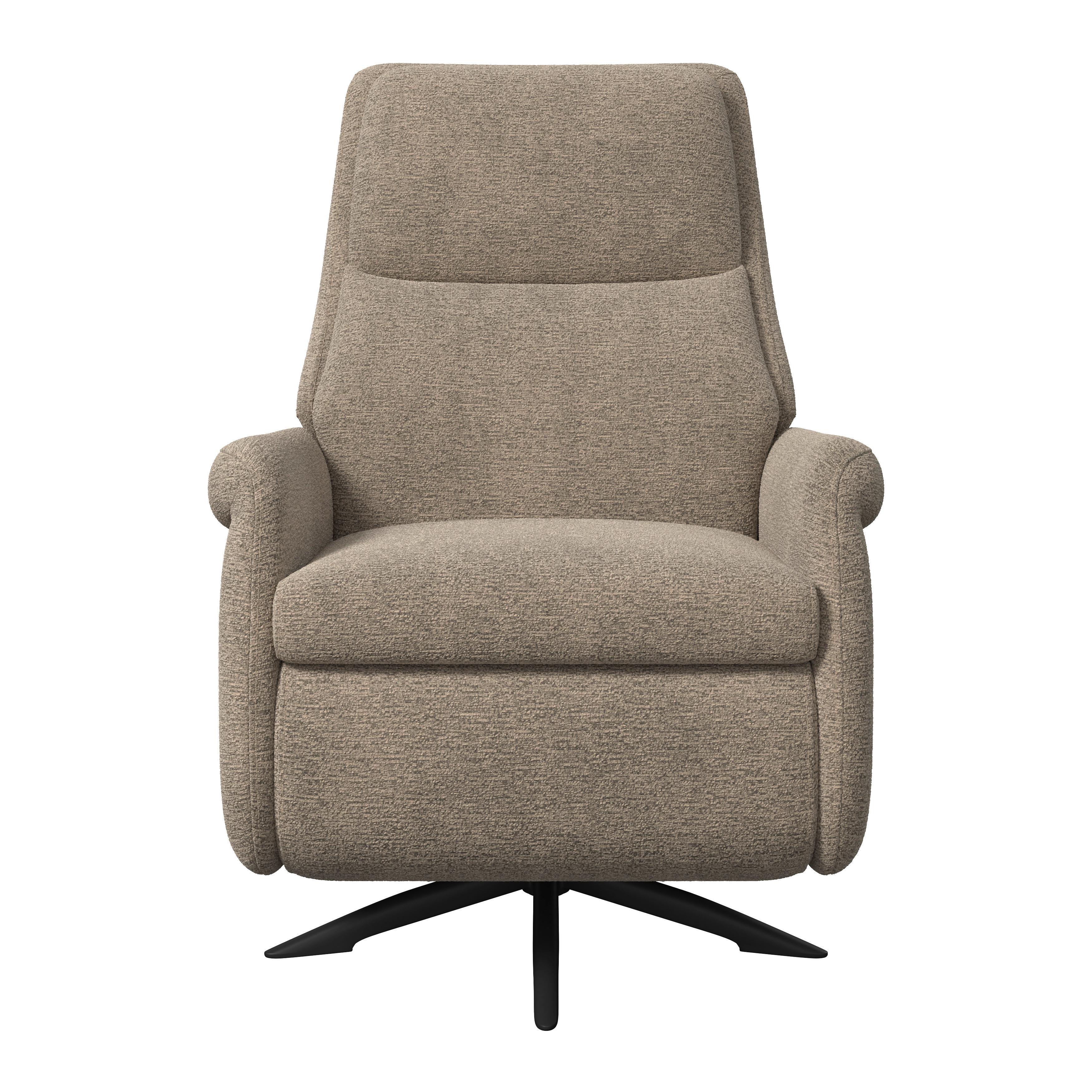 RELAXFÅTÖLJ ALICE - brun/svart, Modern, metall/trä (76/110/94cm) - Bessagi Home