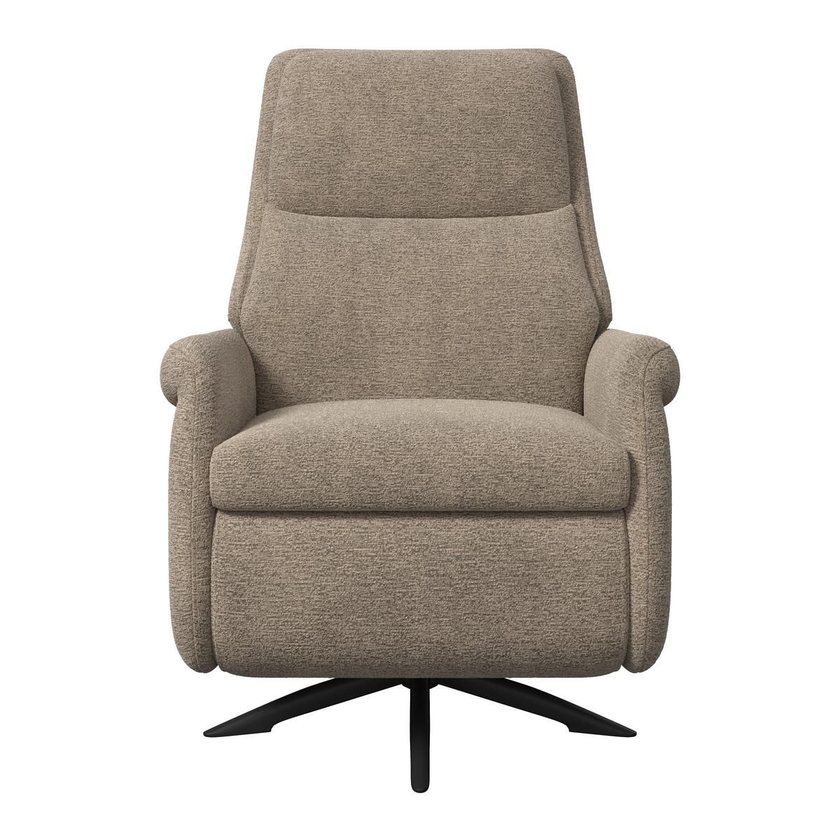 Elektrischer Relaxsessel Alice mir Liege- und Relaxfunktion - Schwarz/Braun, MODERN, Holz/Textil (76/110/90cm) - Bessagi Home