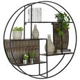 Wandregal in Braun - Braun, LIFESTYLE, Holz/Metall (117/117/22cm) - Premium Living Wandregal in Braun - Braun, LIFESTYLE, Holz/Metall (117/117/22cm) - Premium Living
