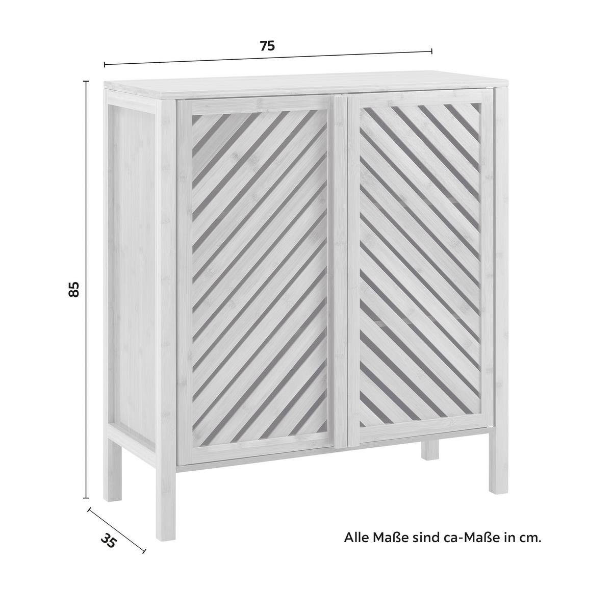 Spodnja Omarica Bonny, Bambus - naravne barve, Moderno, naravni materiali (75/85/35cm) - Bessagi Home
