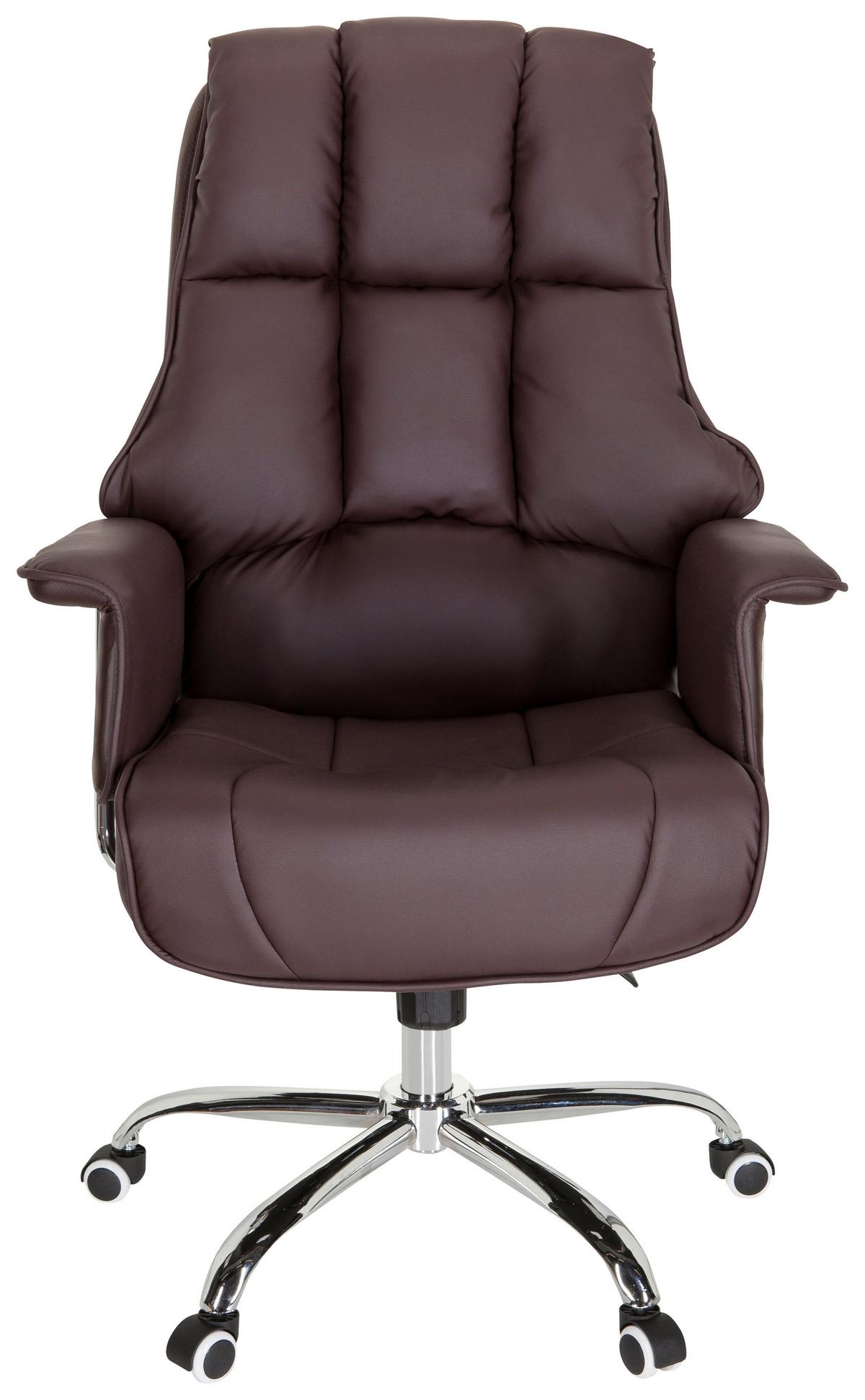 Pisarniški Stol Commander, Rjava - barve kroma/rjava, Moderno, kovina/umetna masa (75/130/64cm) - MID.YOU