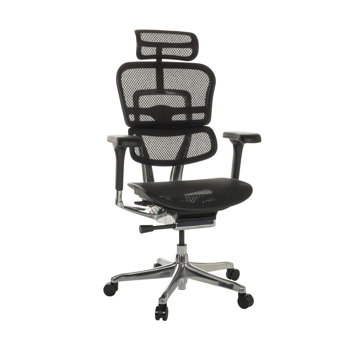 Pisarniški Stol Ergohuman I, Črna - srebrne barve/črna, Basics, kovina/umetna masa (69/119-144/65cm) - MID.YOU