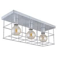 Deckenleuchte 15530Z-3D in Zinkfarben - Zinkfarben, Design, Metall (60/20/25,8cm) - Globo