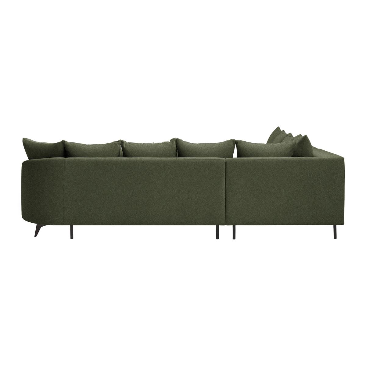 Ecksofa Axel Olivgrün - Schwarz/Olivgrün, MODERN, Textil/Metall (250/87/291cm) - Mömax