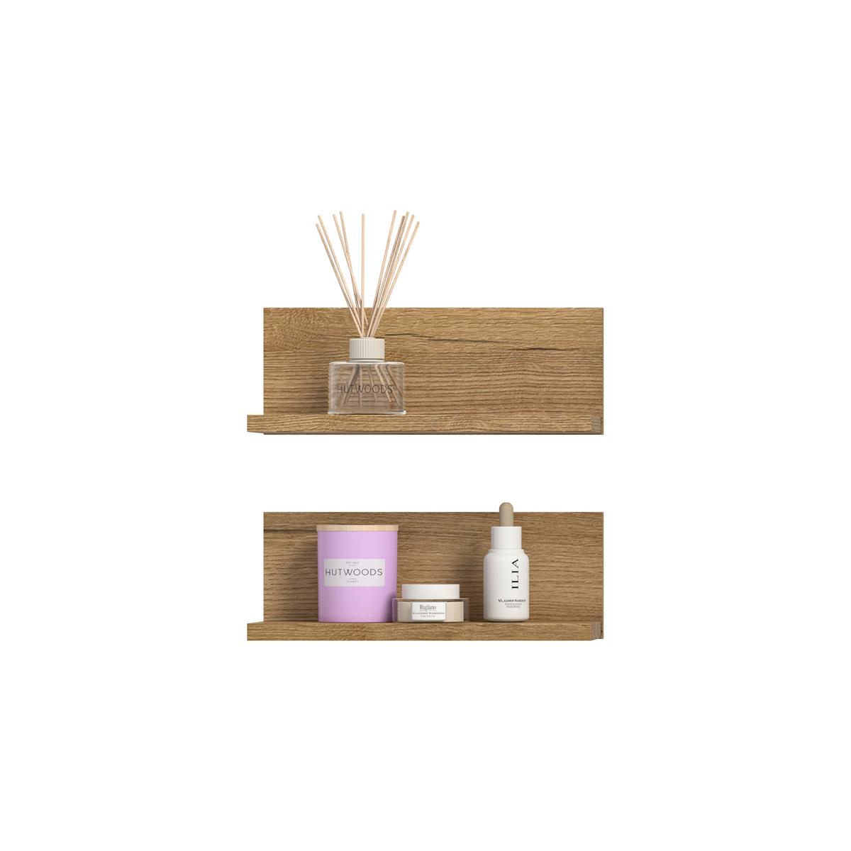 Badezimmerregal Aqua Eichefarben - Eichefarben, Trend, Holzwerkstoff (32/12/14cm) - MID.YOU