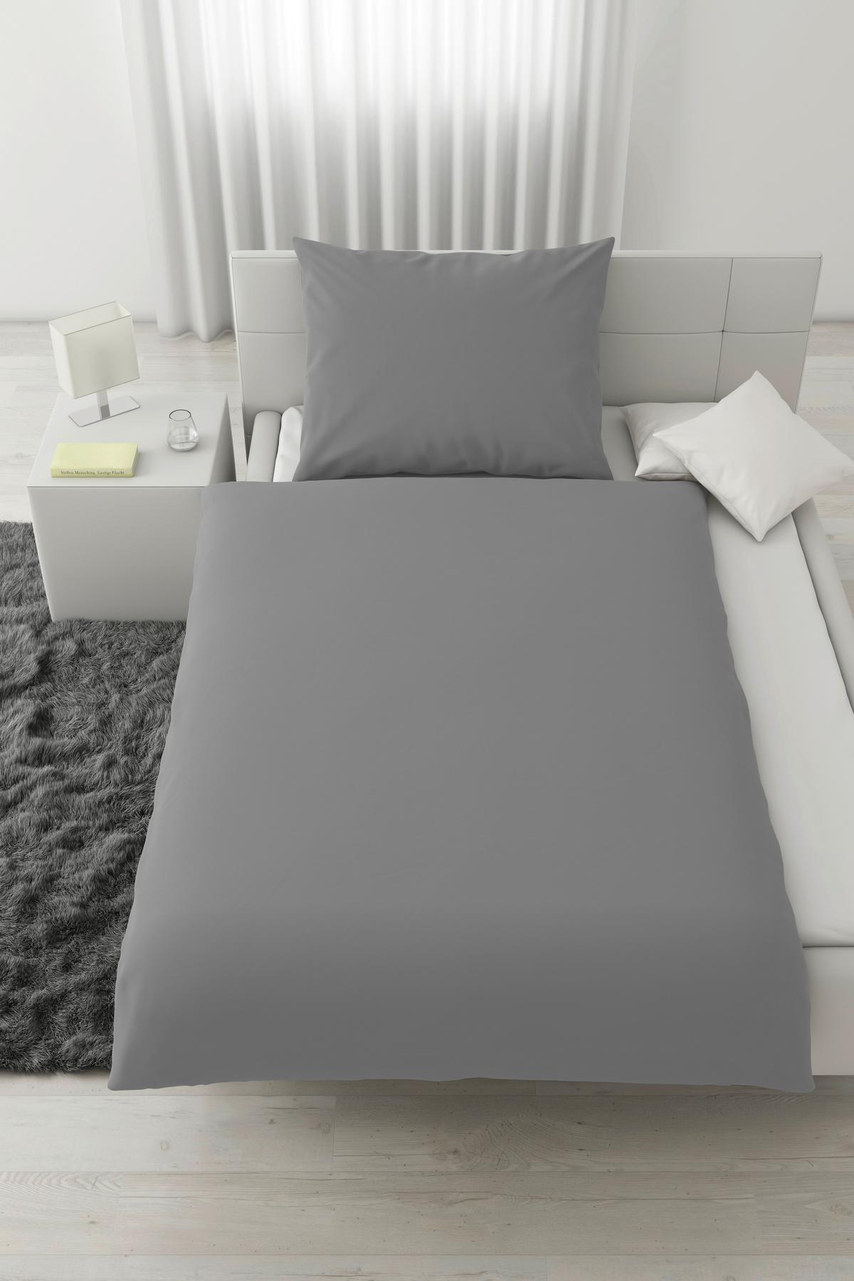 Bettwäsche Iris XL Grau ca. 140x220cm - Grau, MODERN, Textil (140/220cm) - Modern Living