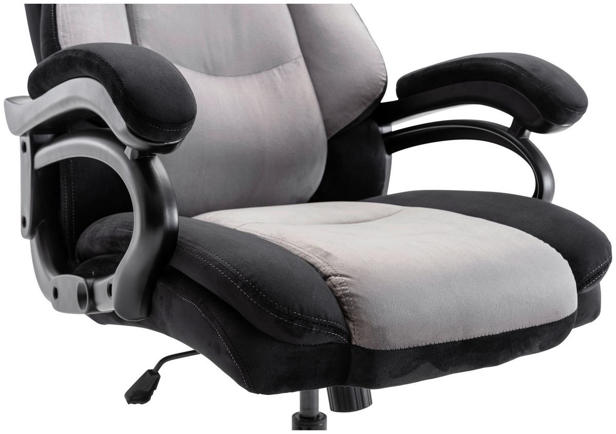 Chefsessel Alwin in Grau/Schwarz - Schwarz/Grau, Modern, Holz/Kunststoff (84/119/67cm) - Mömax