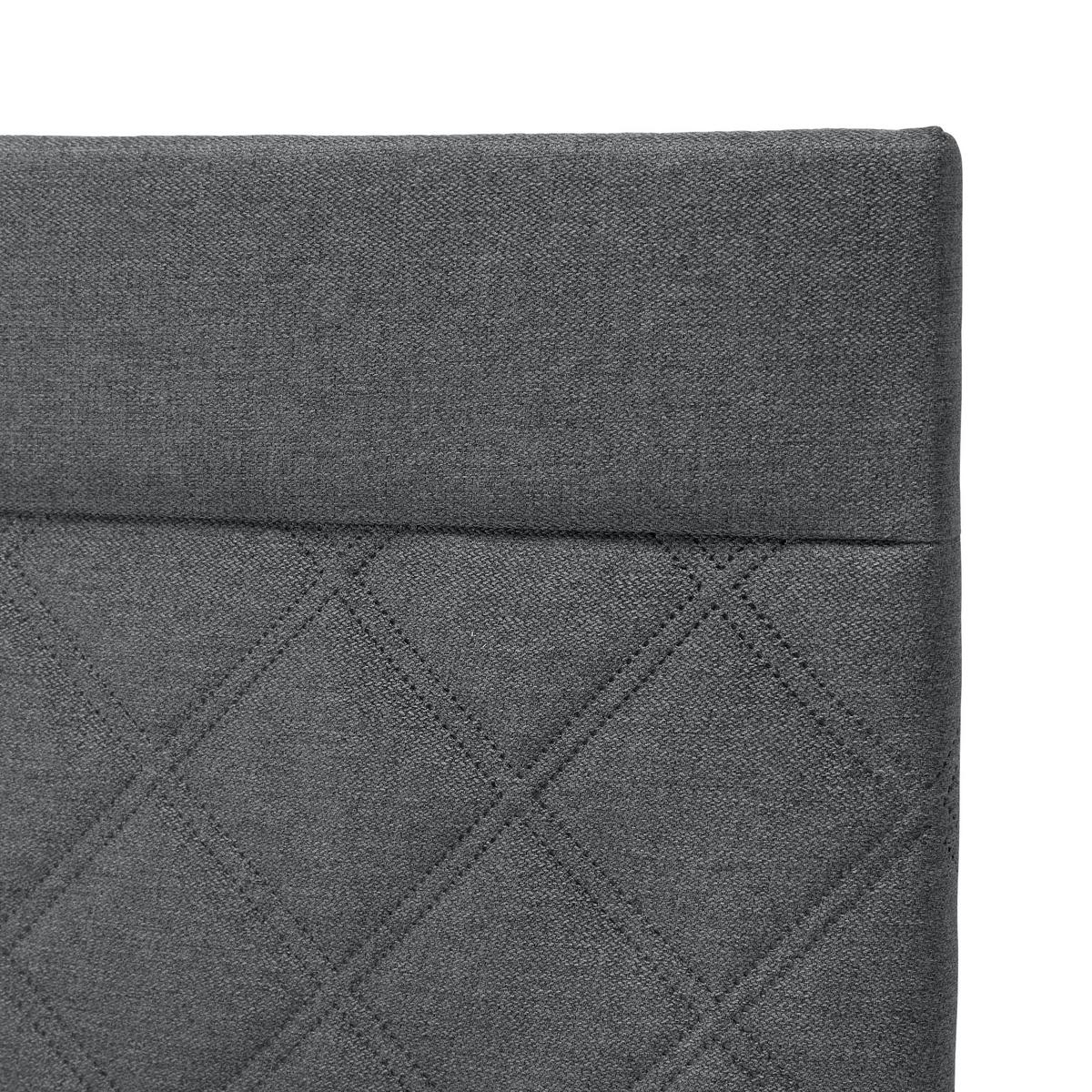 Pat tip boxspring fără arcuri ROSA - gri închis, Modern, lemn/textil (180/200cm) - Bessagi Home