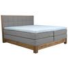 Boxspringbett Cloud Grau ca. 180x200cm - Eichefarben/Grau, KONVENTIONELL, Holz/Holzwerkstoff (180/200cm) - Premium Living