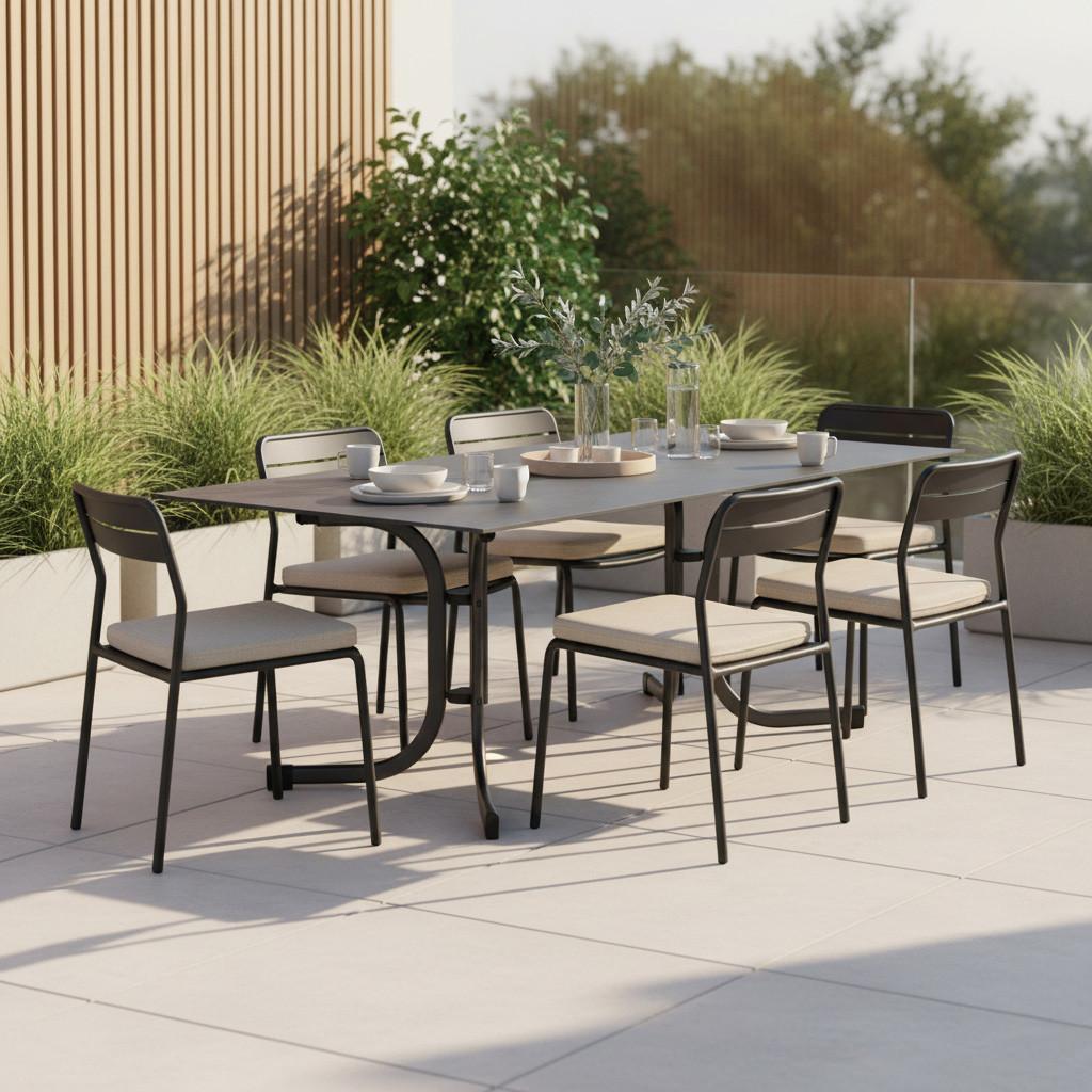 GARTENKLAPPTISCH K95703 - Anthrazit, KONVENTIONELL, Holzwerkstoff/Kunststoff (160/90/71cm) - Siena Garden