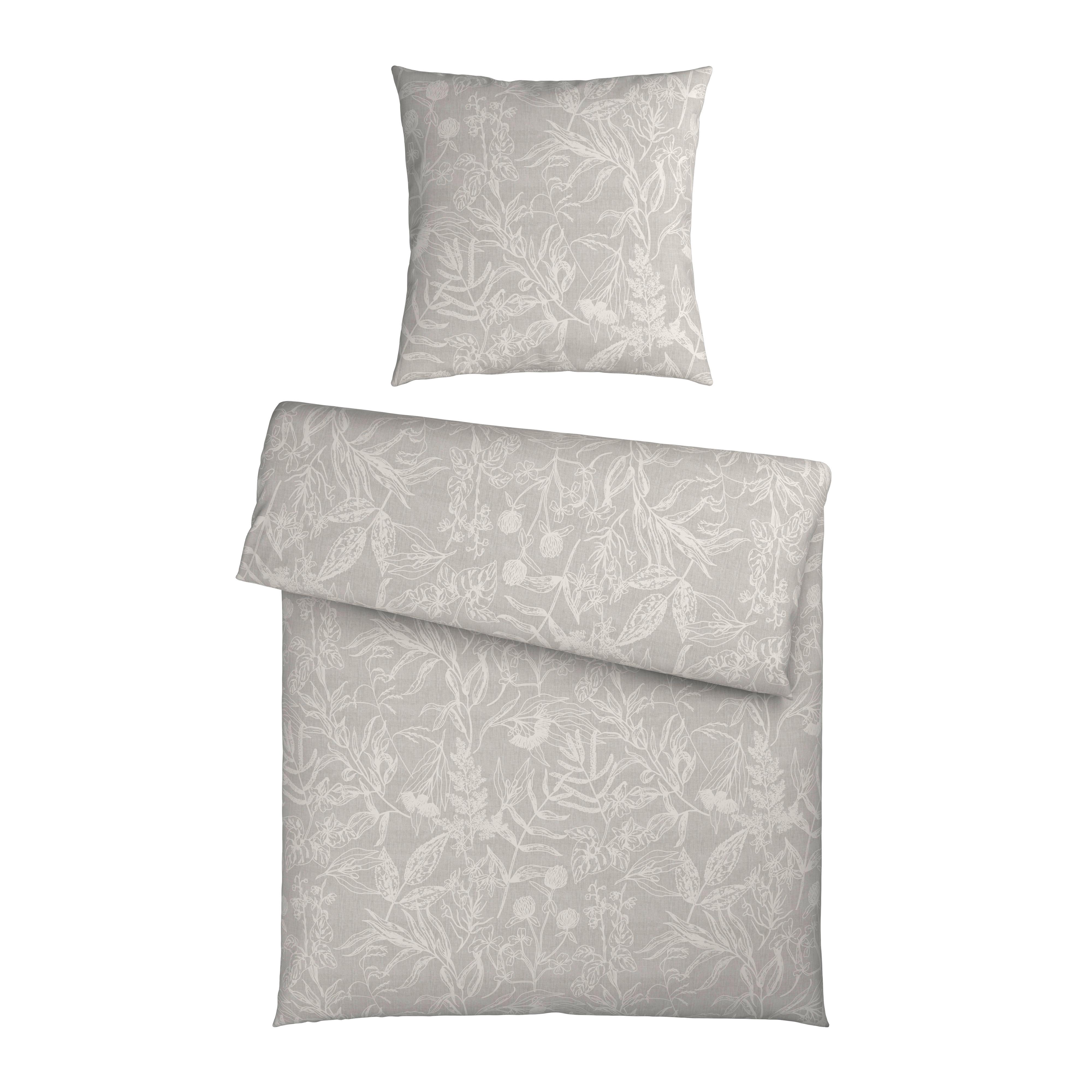 Bettwäsche Tylpur XL Hellgrau ca. 220x155cm - Hellgrau, Textil (155/220cm) - Mömax