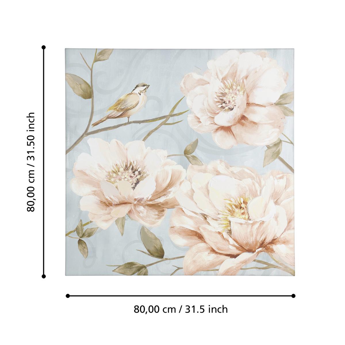 Bild Alaminos Multicolor ca. 80x80cm - Aprikose/Creme, Trend, Holz/Textil (80/3,7/80cm) - Eglo